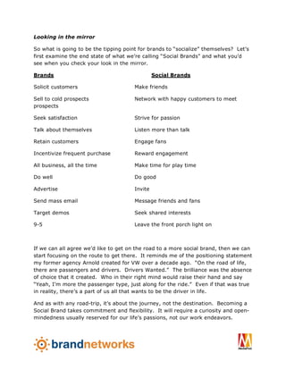 Social Brand Road Map New