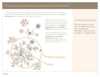 Social Media-Q&A, tutorial, best practices, etc