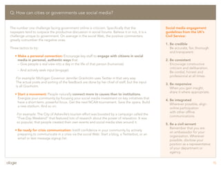 Q: How can cities or governments use social media?


                                                                     ...