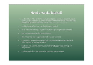 Social Kapital I Organisationer