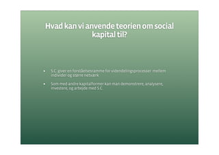 Social Kapital I Organisationer