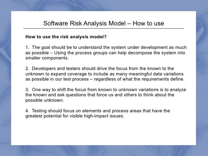 How To Perform Risk Analysis During Software Testing Most Freeware