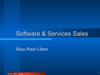 Software & Services Sales Hans-Peter Libert 