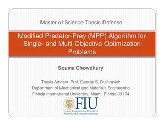 Master of Science Thesis Defense - Souma (FIU)
