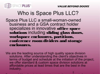 Space Plus LLC Overview | PPT