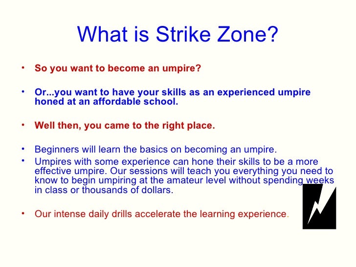 Strike Zone Presentation