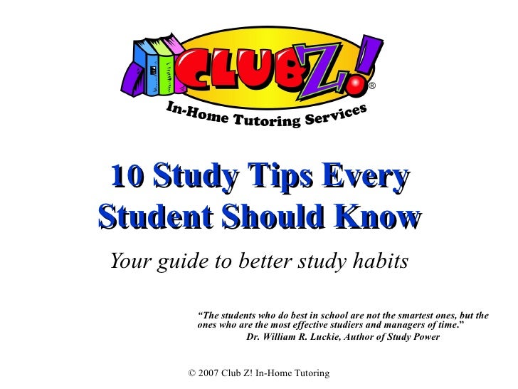study skills tips by club z in home tutoring club z in home tutoring