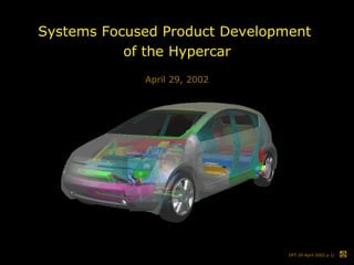 Systems Focused Product Development  of the Hypercar April 29, 2002 