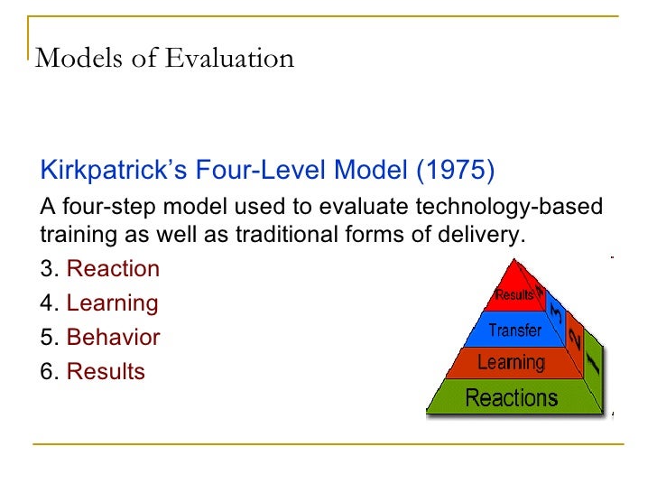 Evaluation Of A Educational Evaluation Model