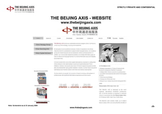 The Beijing Axis Introduction   Jan 2009