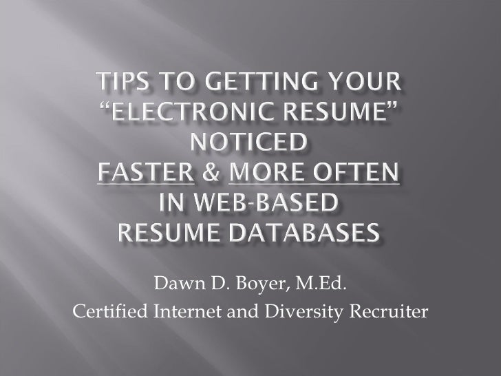 get your resume noticed