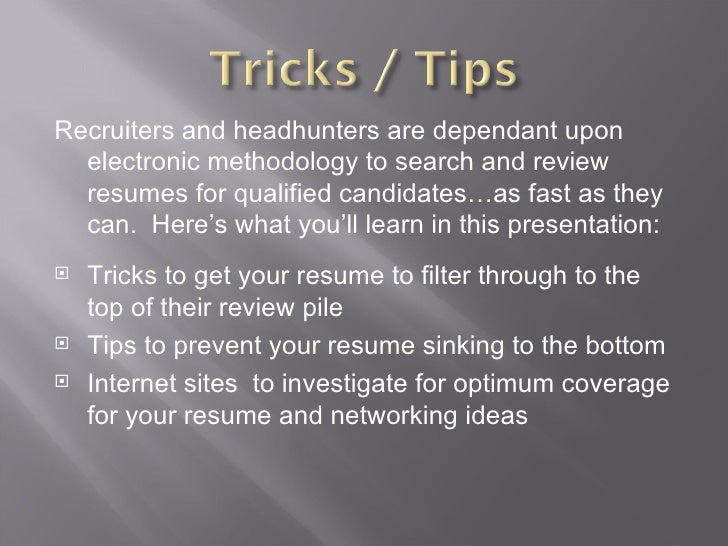 get your resume noticed