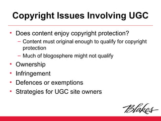 User Generated Content And Copyright | PPT