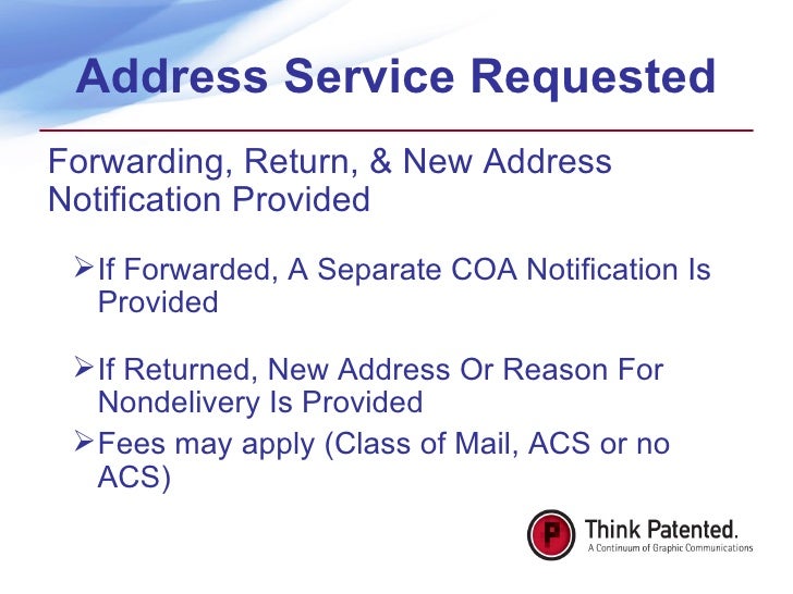 new address notification