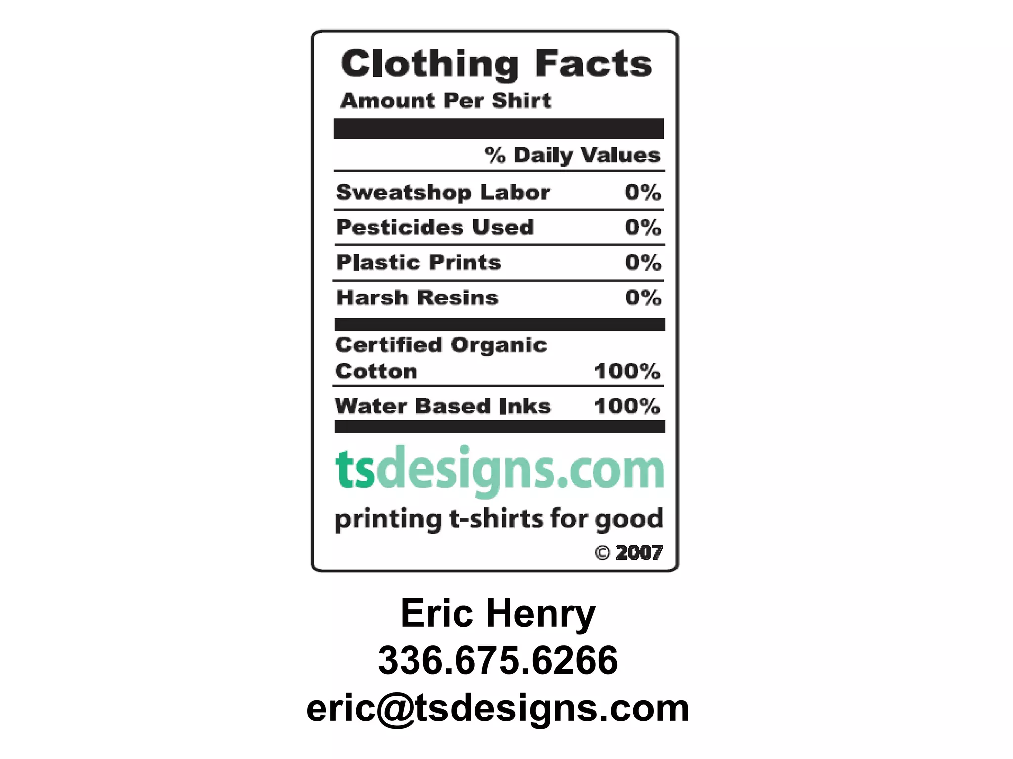 Eric Henry 336.675.6266 [email_address] 