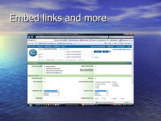 Embed links and more 