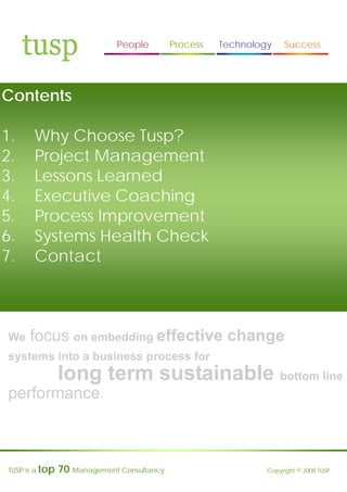 Tusp Capabilities Statement