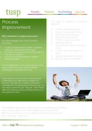 Tusp Capabilities Statement