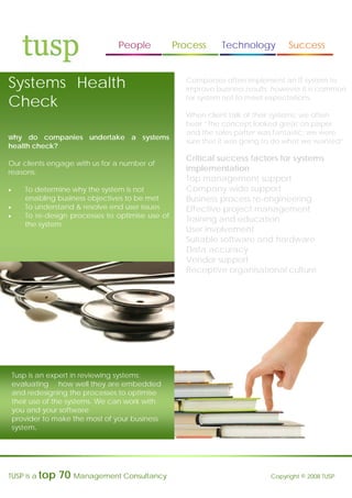 Tusp Capabilities Statement