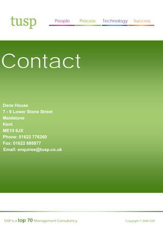 Tusp Capabilities Statement