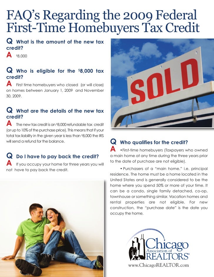 Federal Tax Credit For 1st Time Home Buyers Tax Walls