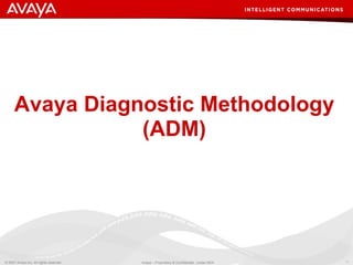 Avaya Diagnostic Methodology (ADM) 