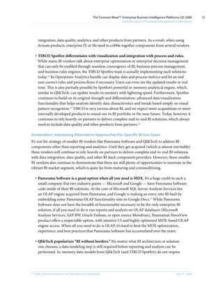 The Forrester Wave Enterprise Business Intelligence Platforms, Q3 2008