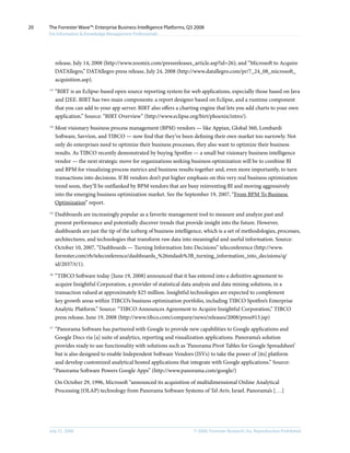 The Forrester Wave Enterprise Business Intelligence Platforms, Q3 2008