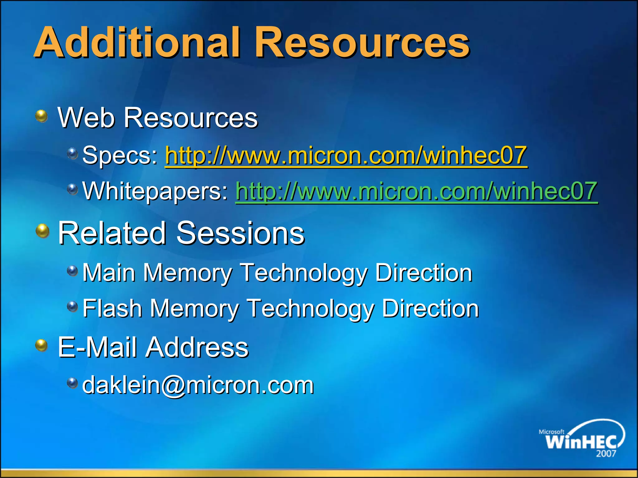 The Future Of Memory Storage by Dean Klein