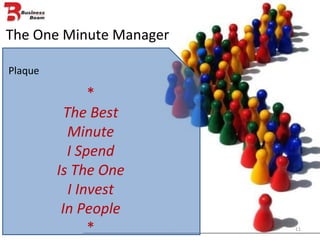 The One Minute Manager Plaque * The Best Minute I Spend Is The One I Invest In People * 