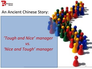An Ancient Chinese Story: ’ Tough and Nice’ manager  vs.  ‘ Nice and Tough’ manager 