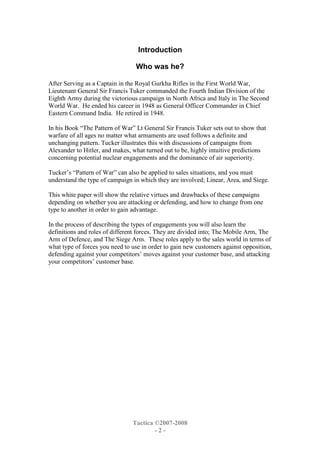 The Patternof Engagementin Sales Campaigns