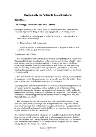 The Patternof Engagementin Sales Campaigns