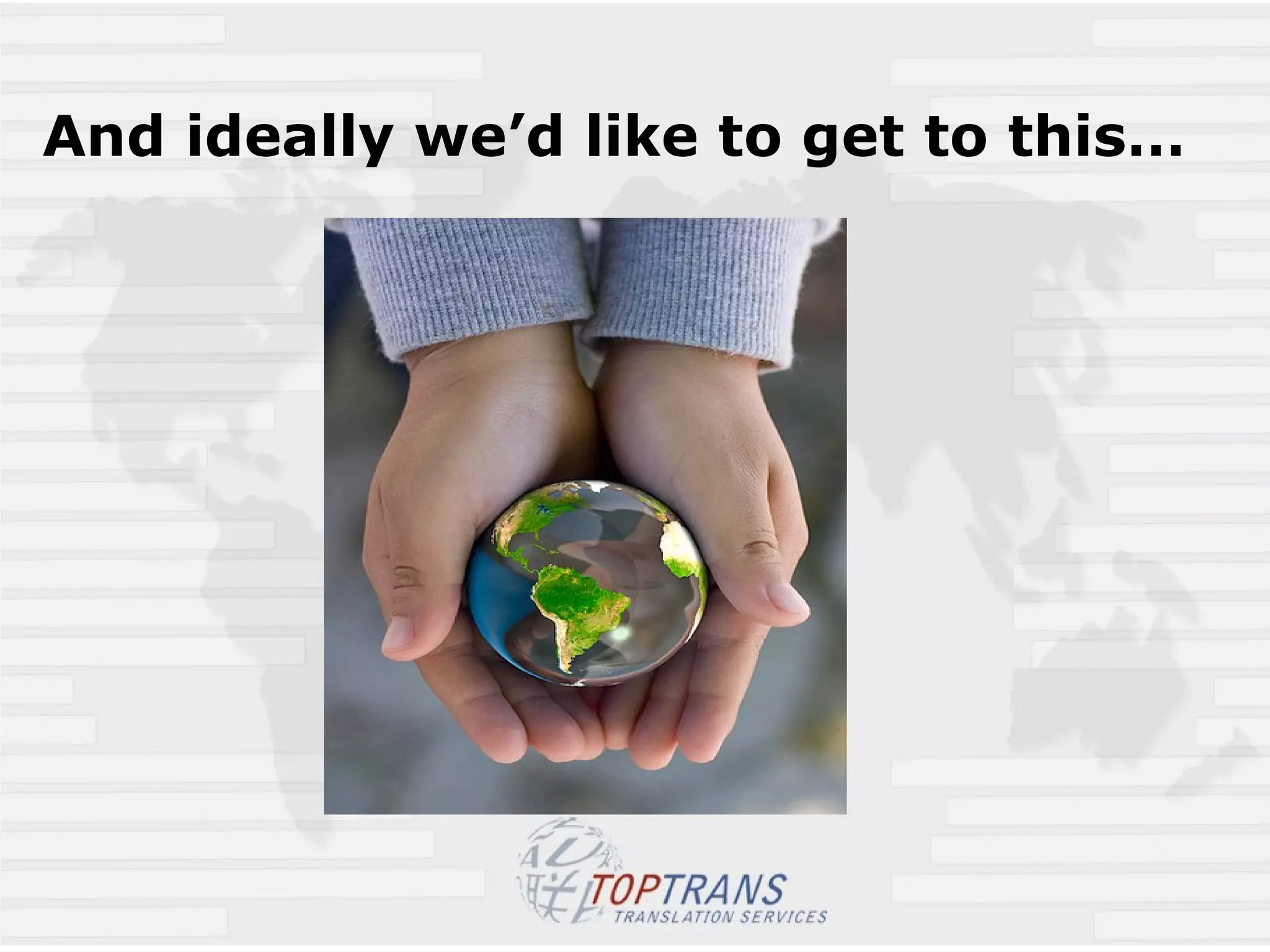 And ideally we’d like to get to this… 