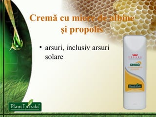 Cremă cu miere de albine şi propolis arsuri, inclusiv arsuri solare 