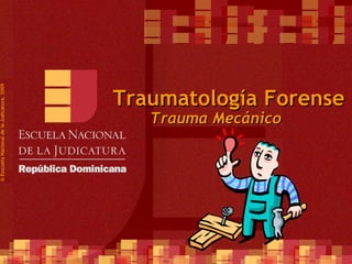 ©  Esscuela Nacional de la Judicatura, 2009 Traumatología Forense Trauma Mecánico 