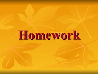 Homework 
