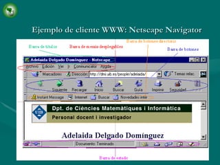 Ejemplo de cliente WWW: Netscape Navigator 