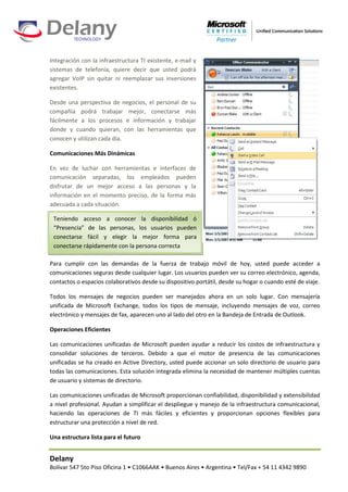 unified communications offer by delany