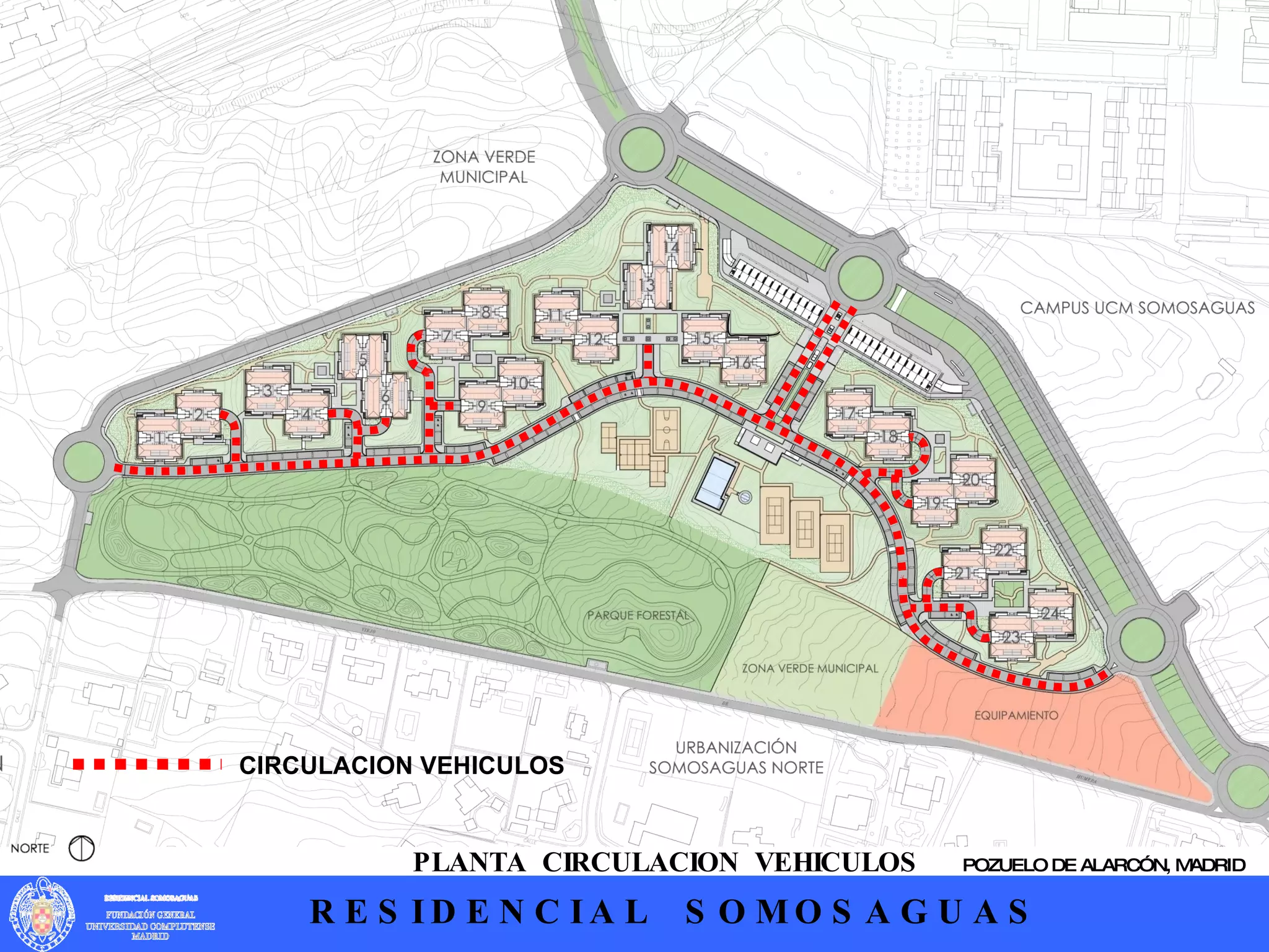 PLANTA  CIRCULACION  VEHICULOS   POZUELO DE ALARCÓN, MADRID CIRCULACION VEHICULOS 