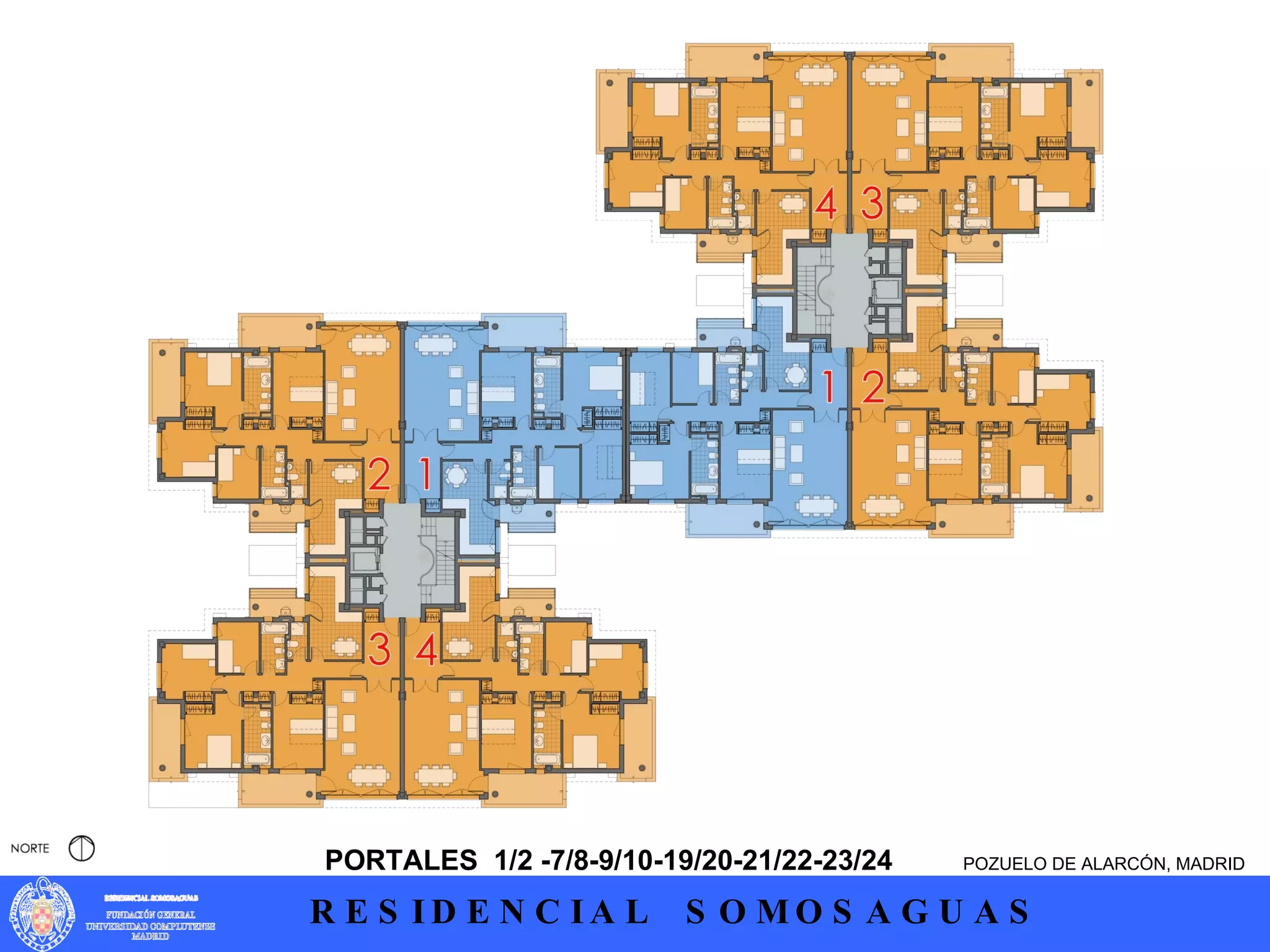 PORTALES  1/2 -7/8-9/10-19/20-21/22-23/24  POZUELO DE ALARCÓN, MADRID 