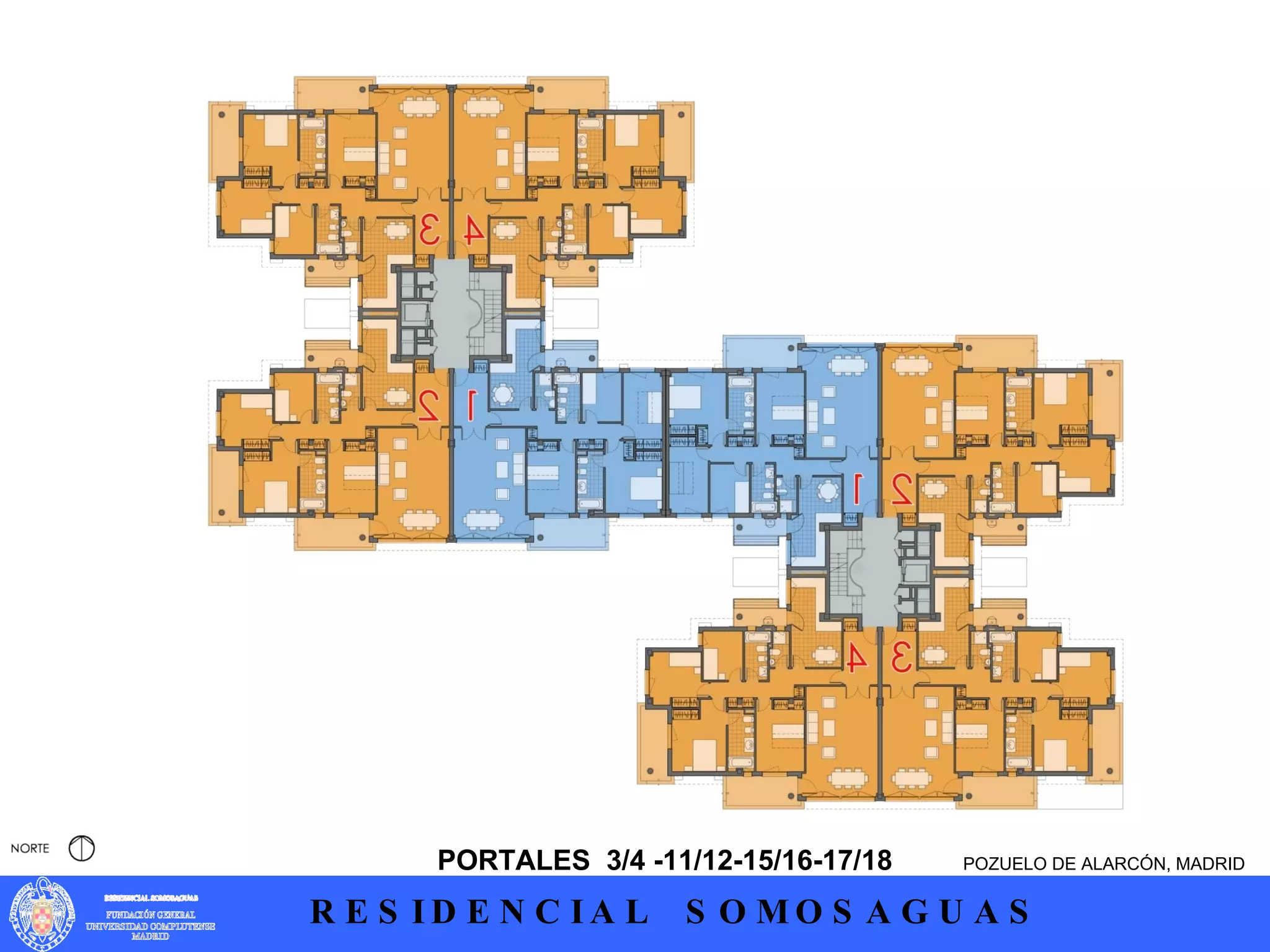 PORTALES  3/4 -11/12-15/16-17/18  POZUELO DE ALARCÓN, MADRID 