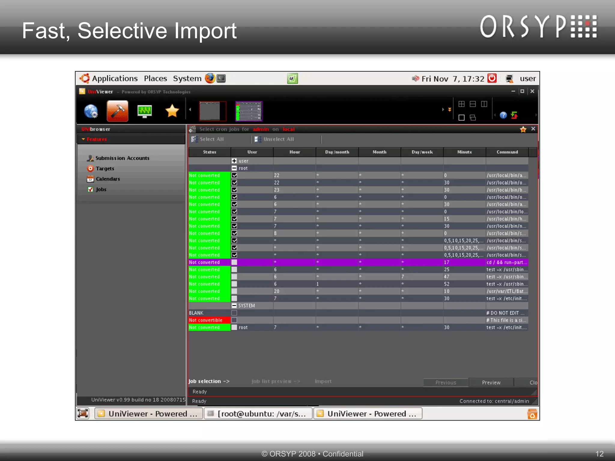 Fast, Selective Import 