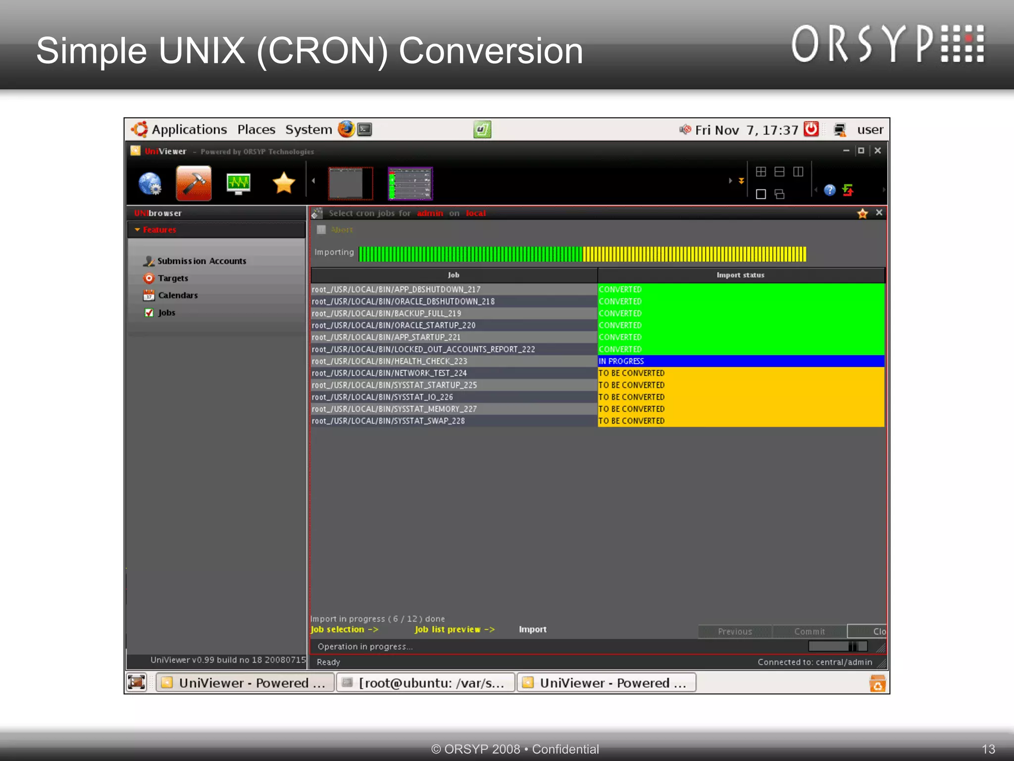 Simple UNIX (CRON) Conversion 