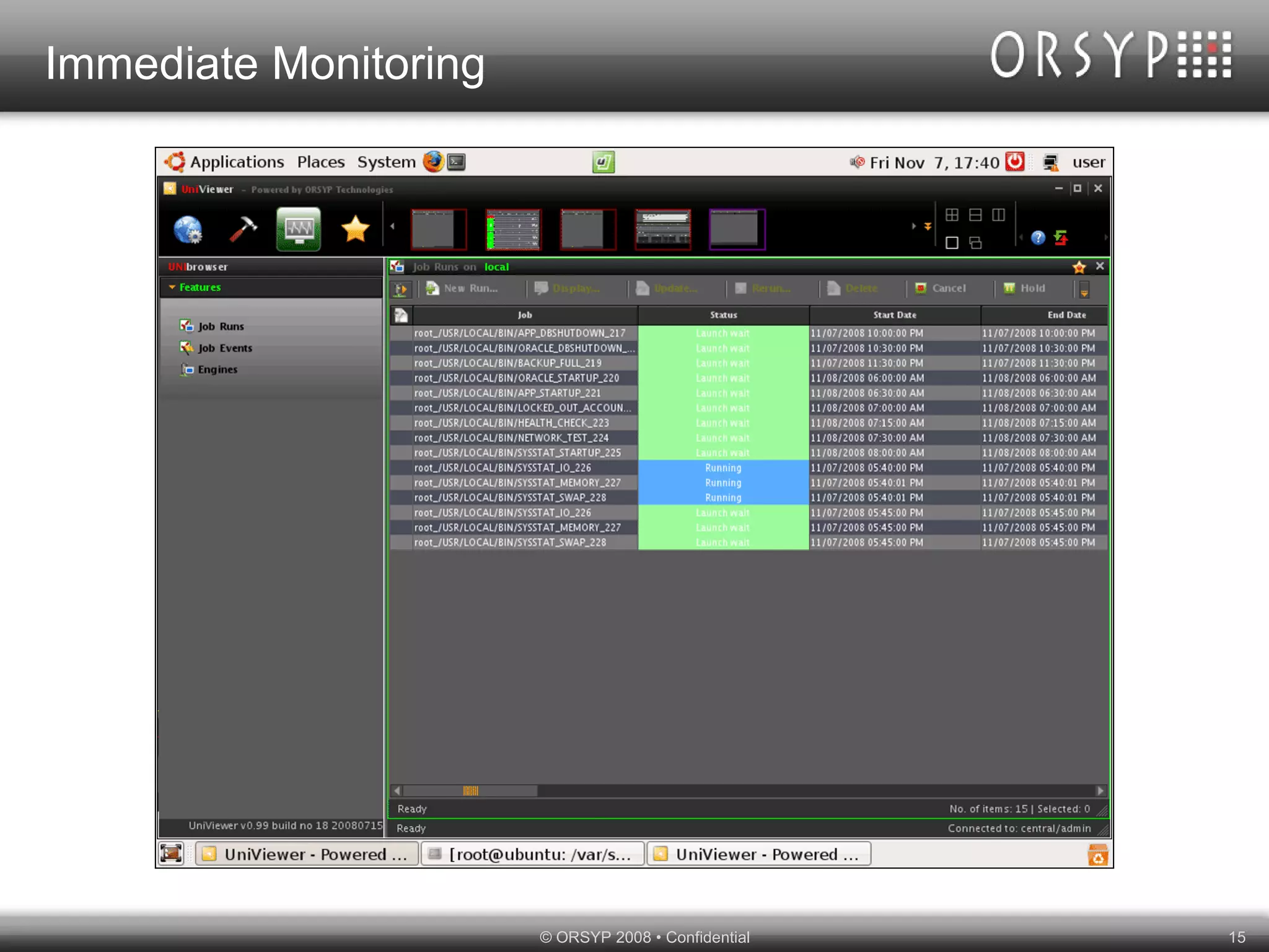 Immediate Monitoring 
