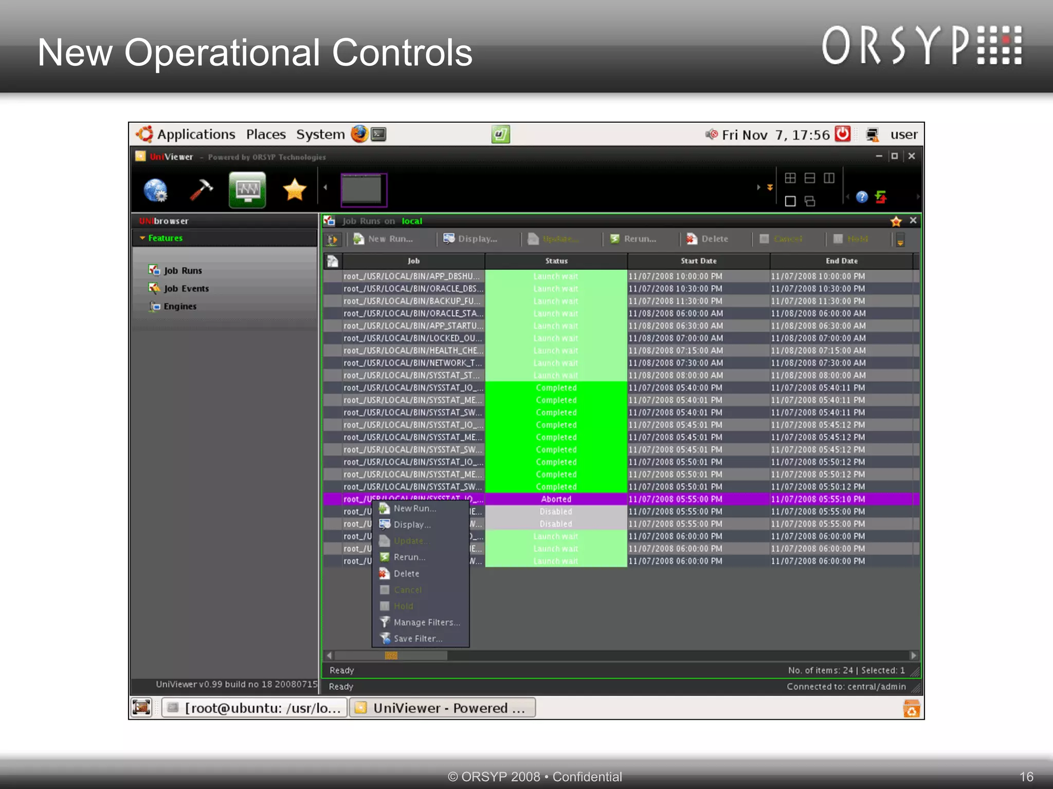 New Operational Controls 