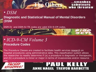 The Others <ul><li>DSM </li></ul><ul><li>Diagnostic and Statistical Manual of Mental Disorders  ( DSM </li></ul><ul><li>DS...