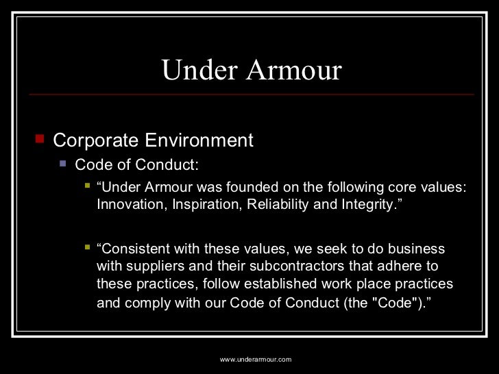 under armour suppliers