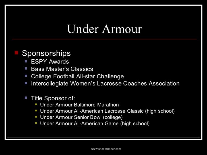 under armour college sponsorships