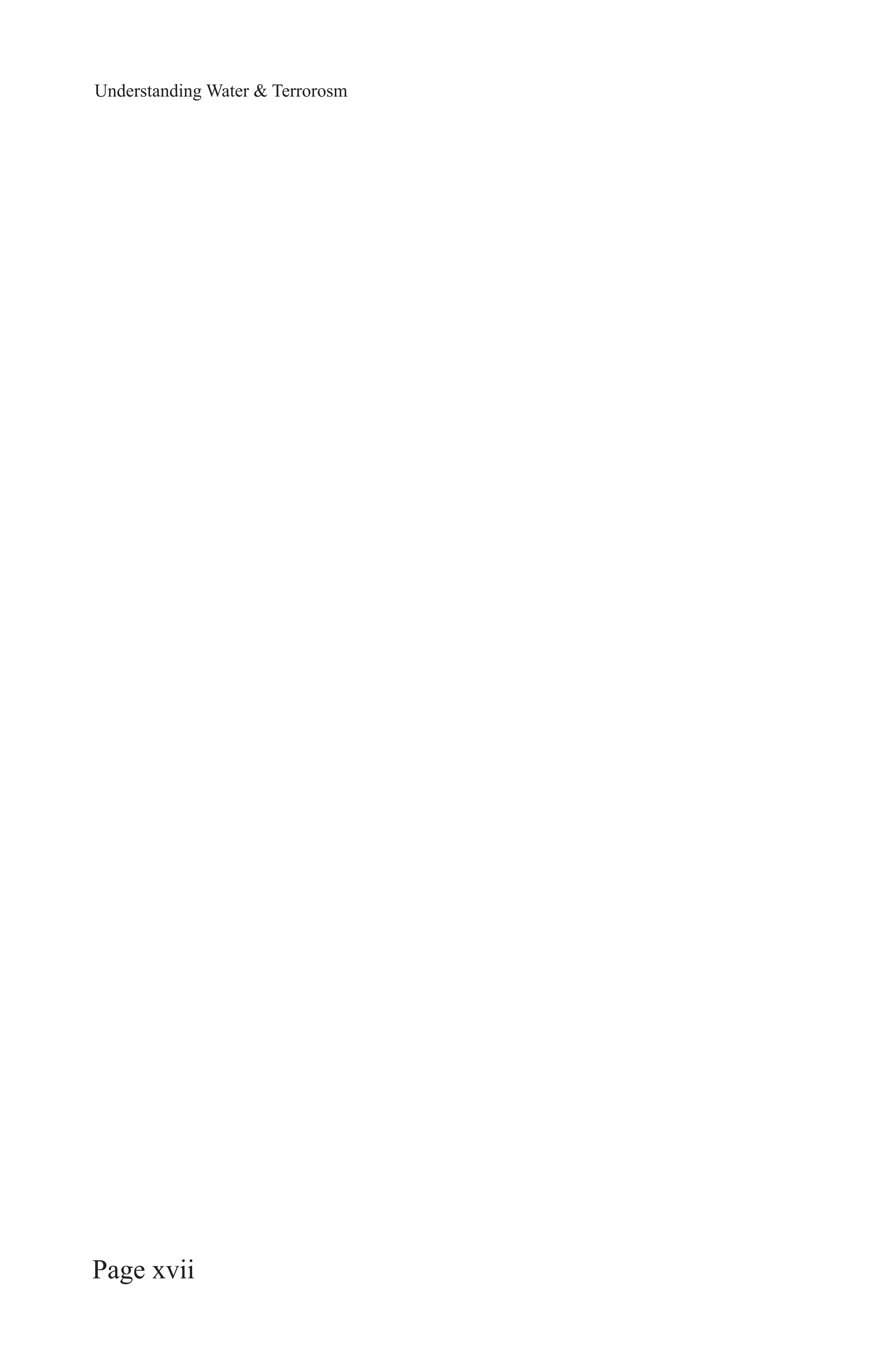 Understanding Water and Terrorism